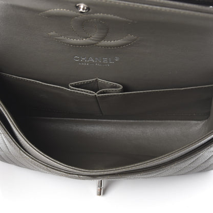 Chanel Caviar Quilted Medium Double Flap Grey 6 of 10