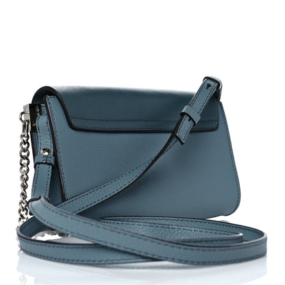 Chloe Suede Calfskin Mini Faye Shoulder Bag Cloudy Blue 2 of 8