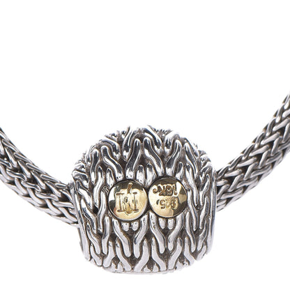 John Hardy Sterling Silver Diamond Half Ball Pendant Necklace 5 of 8