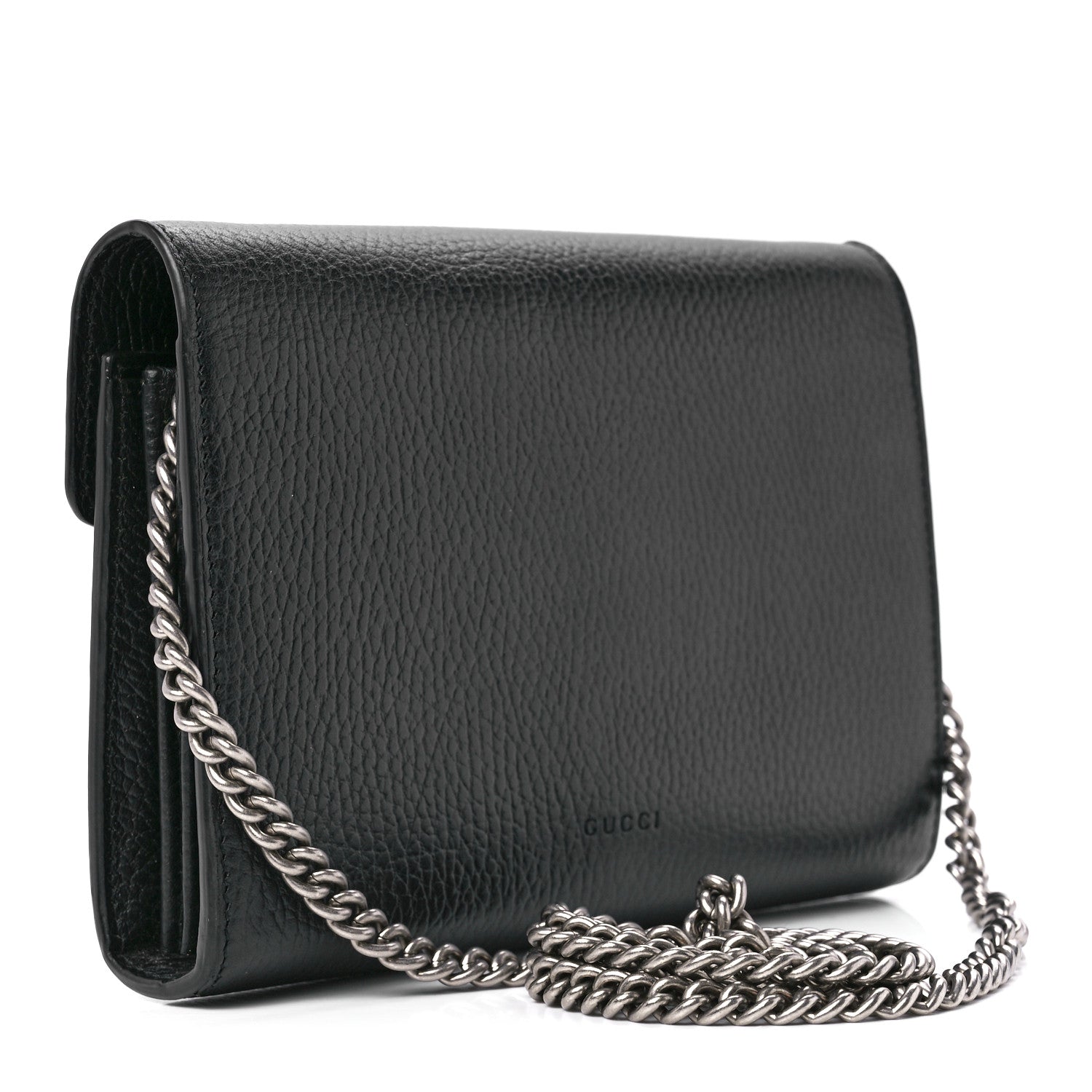 Gucci Calfskin Mini Dionysus Chain Wallet Black 3 of 12