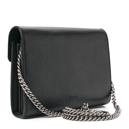 Gucci Calfskin Mini Dionysus Chain Wallet Black 3 of 12