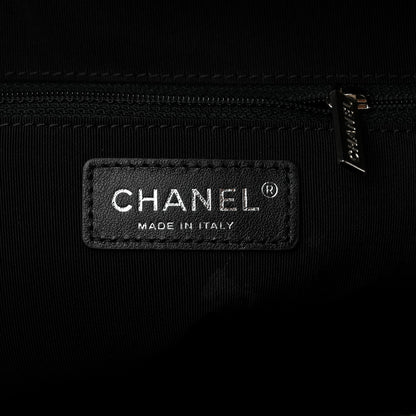 Chanel Aged Calfskin Chevron Medium Soft Bowling Bag Black 6 of 10