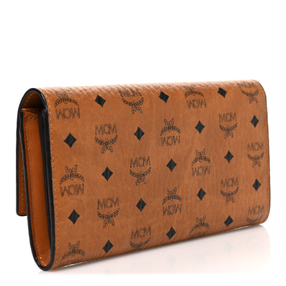 MCM Visetos Large Trifold Flap Wallet Cognac 3 of 8