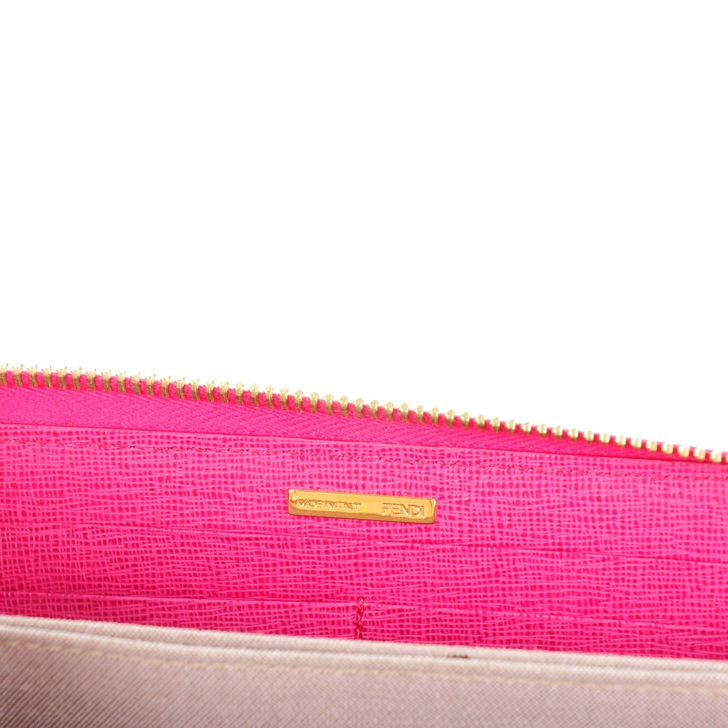 Fendi Vitello Elite Zip Around Wallet Ciclamino 6 of 7