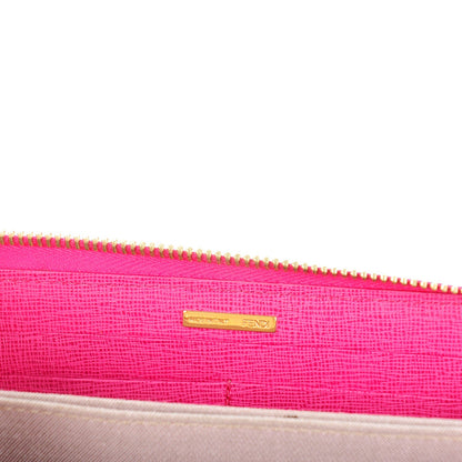 Fendi Vitello Elite Zip Around Wallet Ciclamino 6 of 7