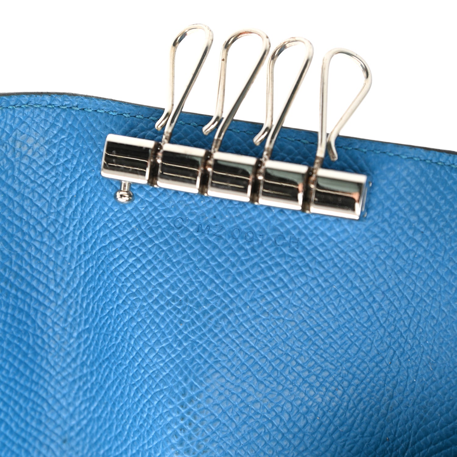 Hermes Epsom Bearn Multicles 4 Key Holder Bleu Zanzibar 8 of 11
