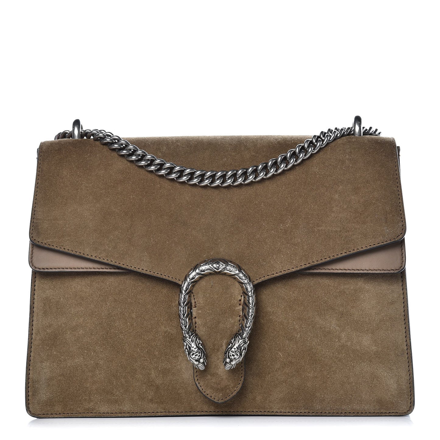 Suede Medium Dionysus Shoulder Bag Taupe