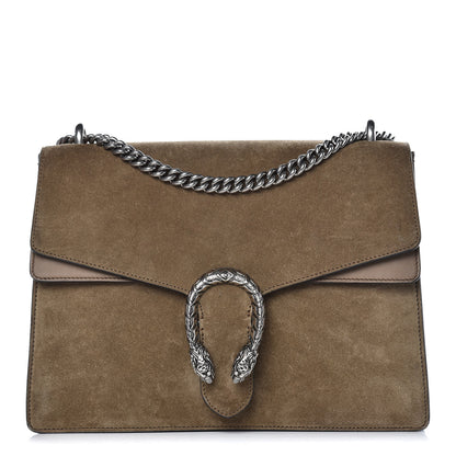 Gucci Suede Medium Dionysus Shoulder Bag Taupe 1 of 10