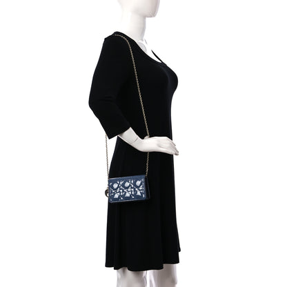 Christian Dior Patent Cannage Nano Lady Dior Pouch Cloud Blue 2 of 10