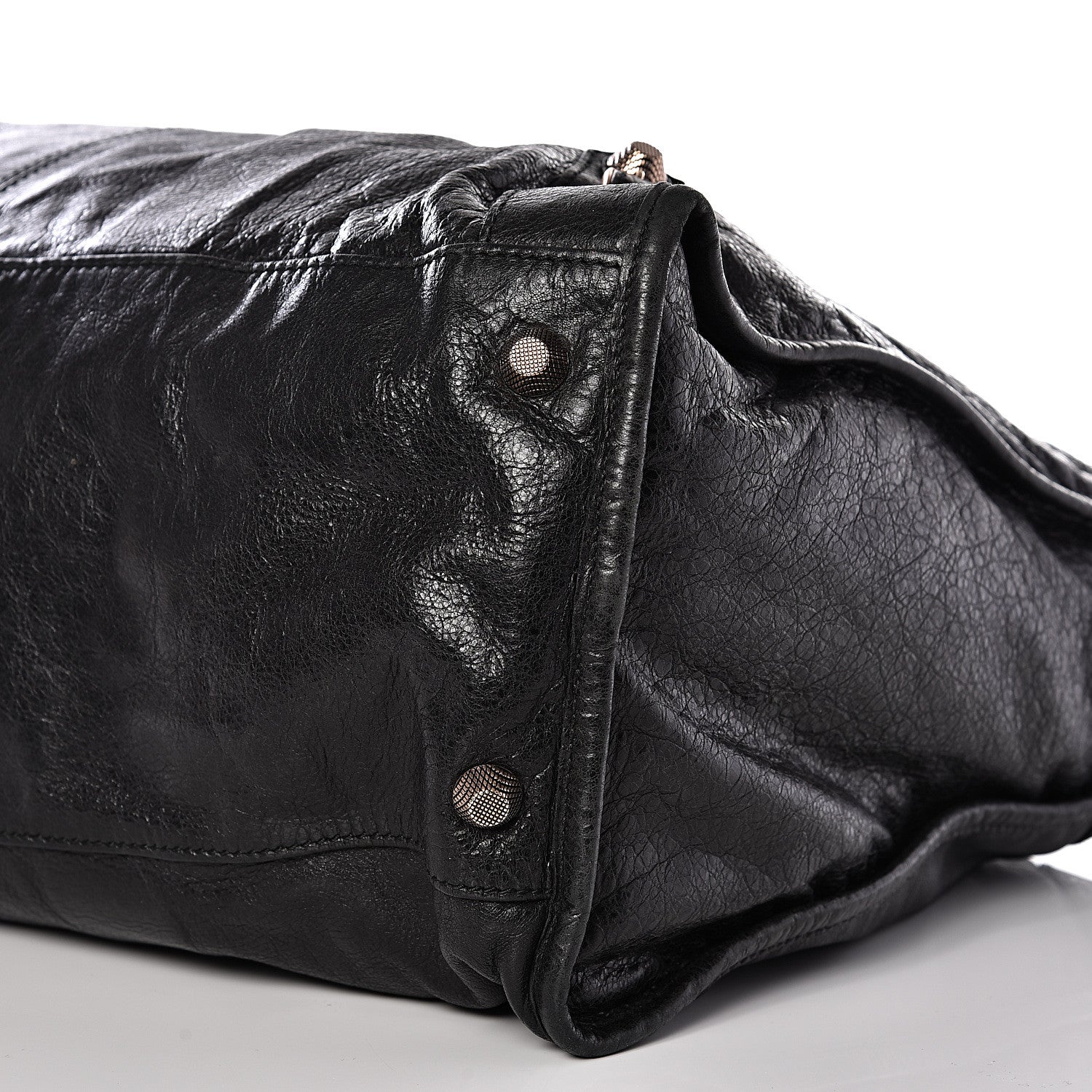 Balenciaga Agneau Giant 12 Rose Gold Hardware Weekender Black 8 of 13