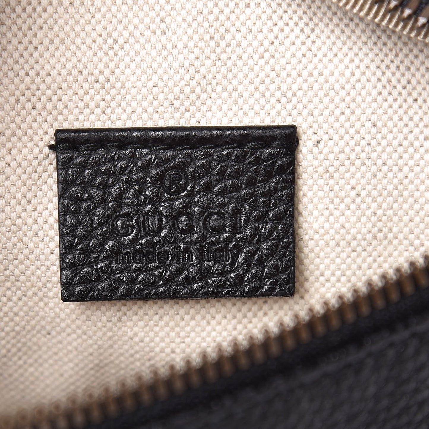 Grained Calfskin Small Logo Belt Bag Black