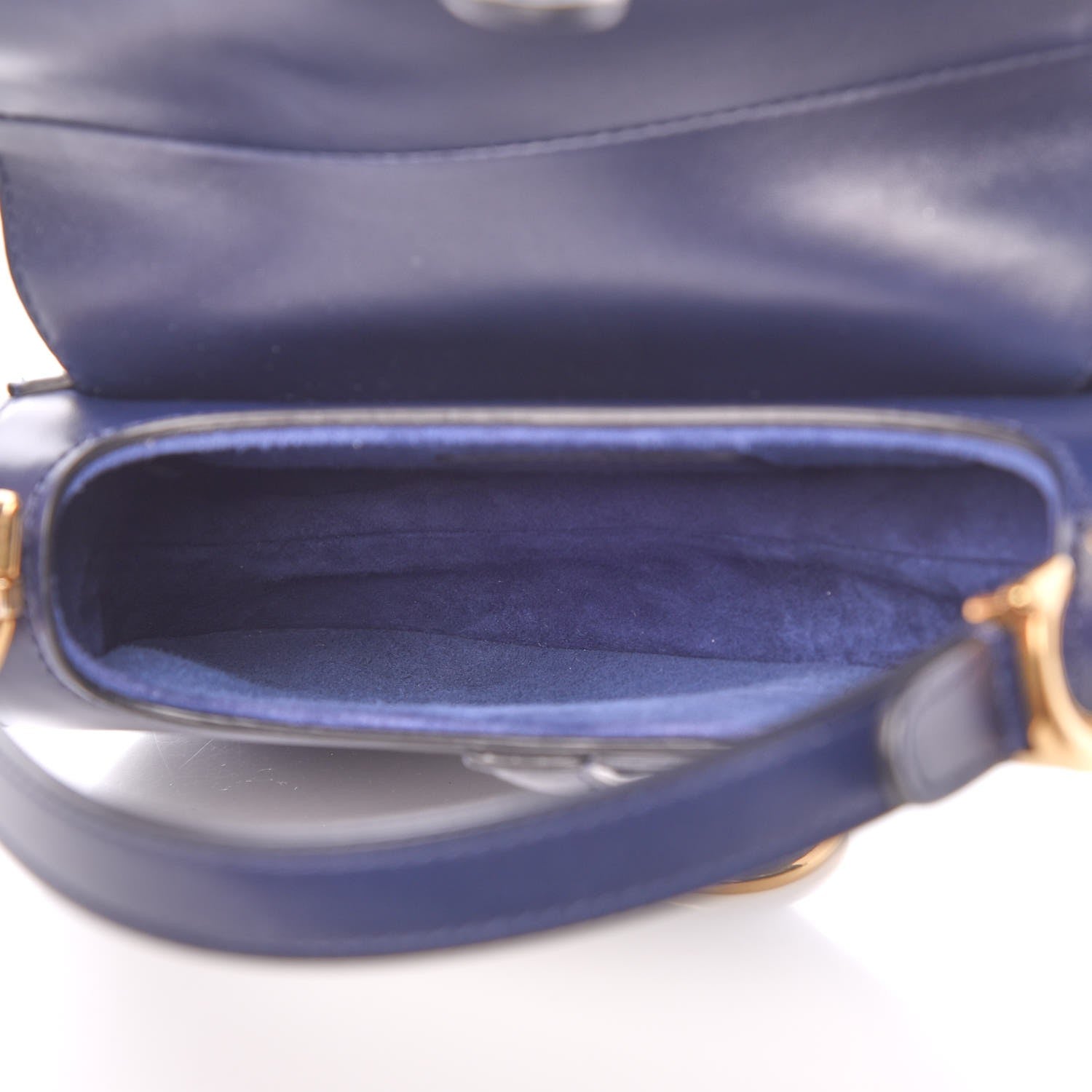 Christian Dior Calfskin Mini Saddle Bag Blue 5 of 6