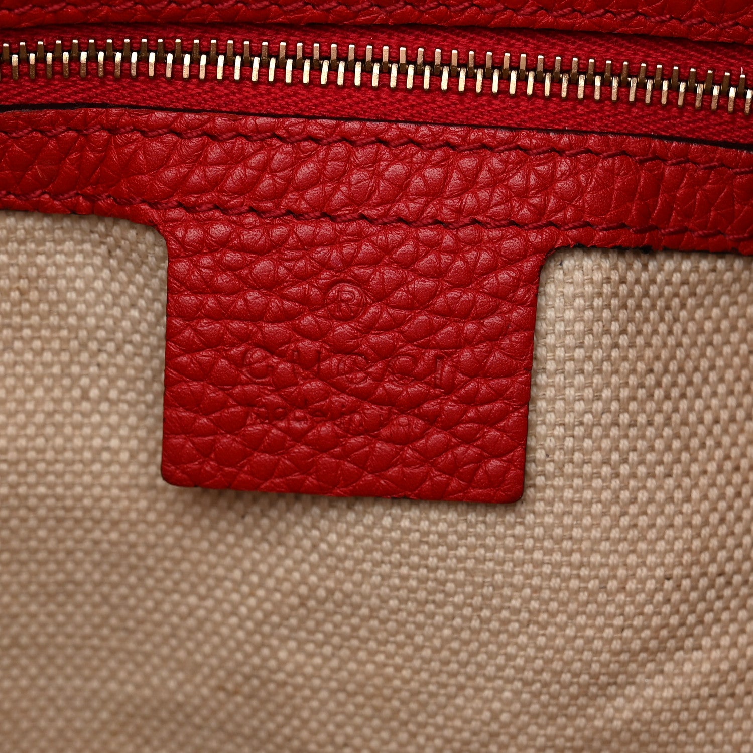 Gucci Pebbled Calfskin Large Soho Hobo Tabasco Red 5 of 13