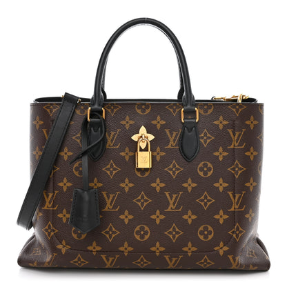 Louis Vuitton Monogram Flower Tote Black 2 of 11