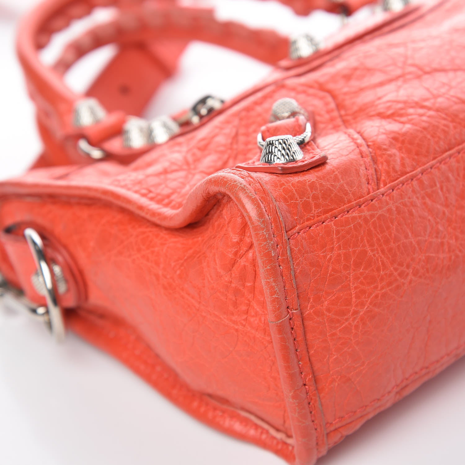 Balenciaga Agneau Giant 12 Silver Hardware Mini City Rose Corail 15 of 17