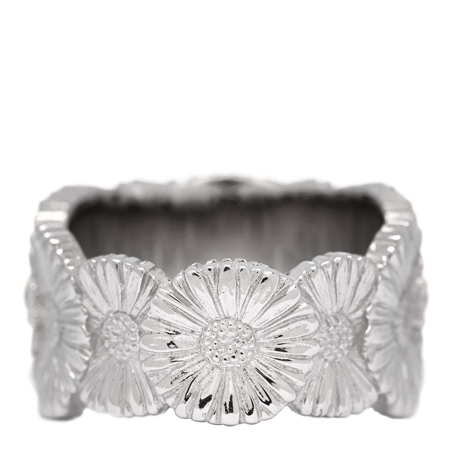 Buccellati Sterling Silver Gold Vermeil Blue Agate Blossoms Daisy Color Eternelle Ring 53 6.25 3 of 6