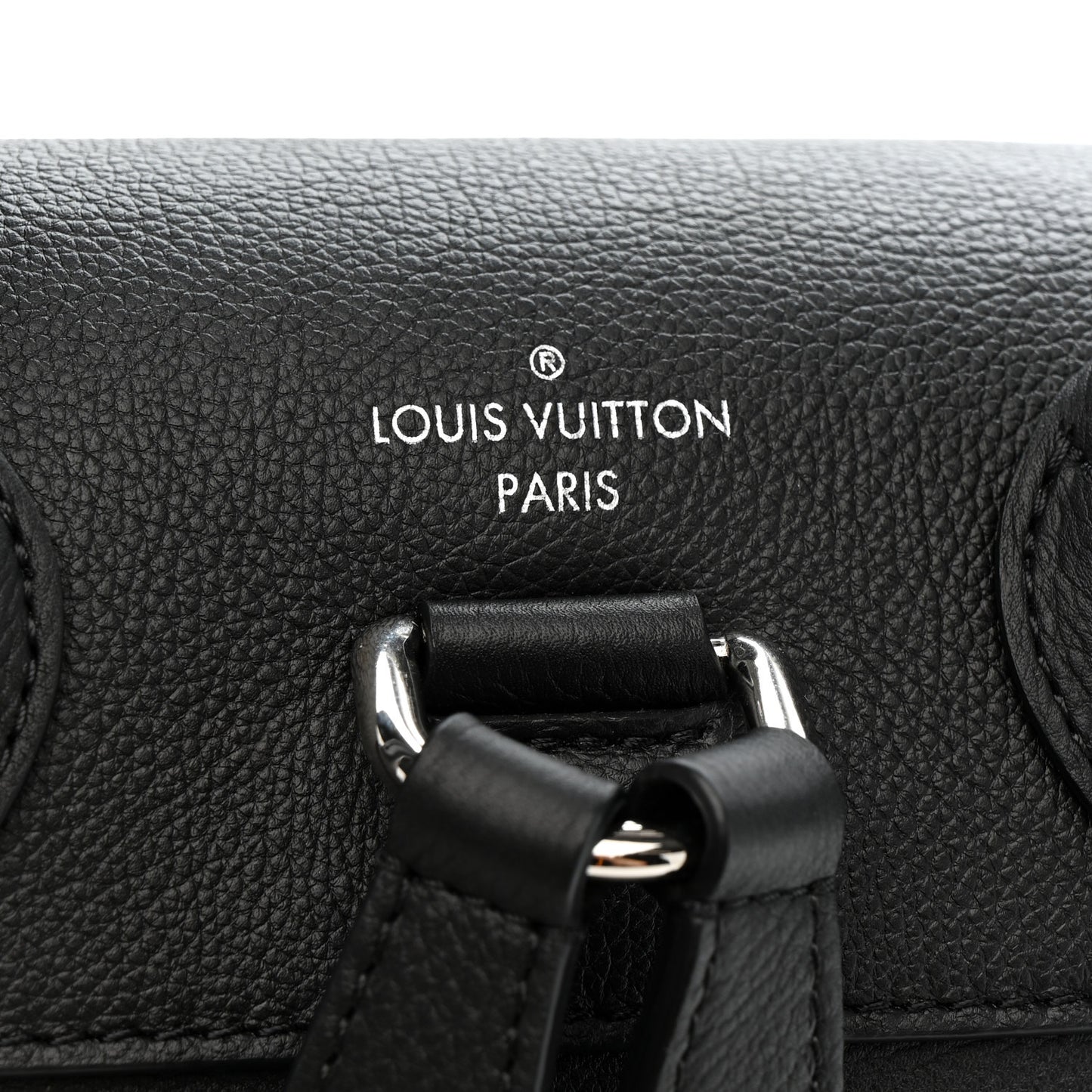 Calfskin Lockme Backpack Black