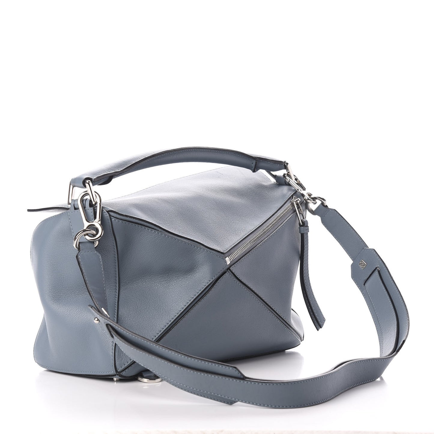 Calfskin Medium Puzzle Bag Stone Blue