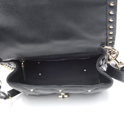 Valentino Garavani Lambskin VLTN Print Candystud Top Handle Bag Black 6 of 12