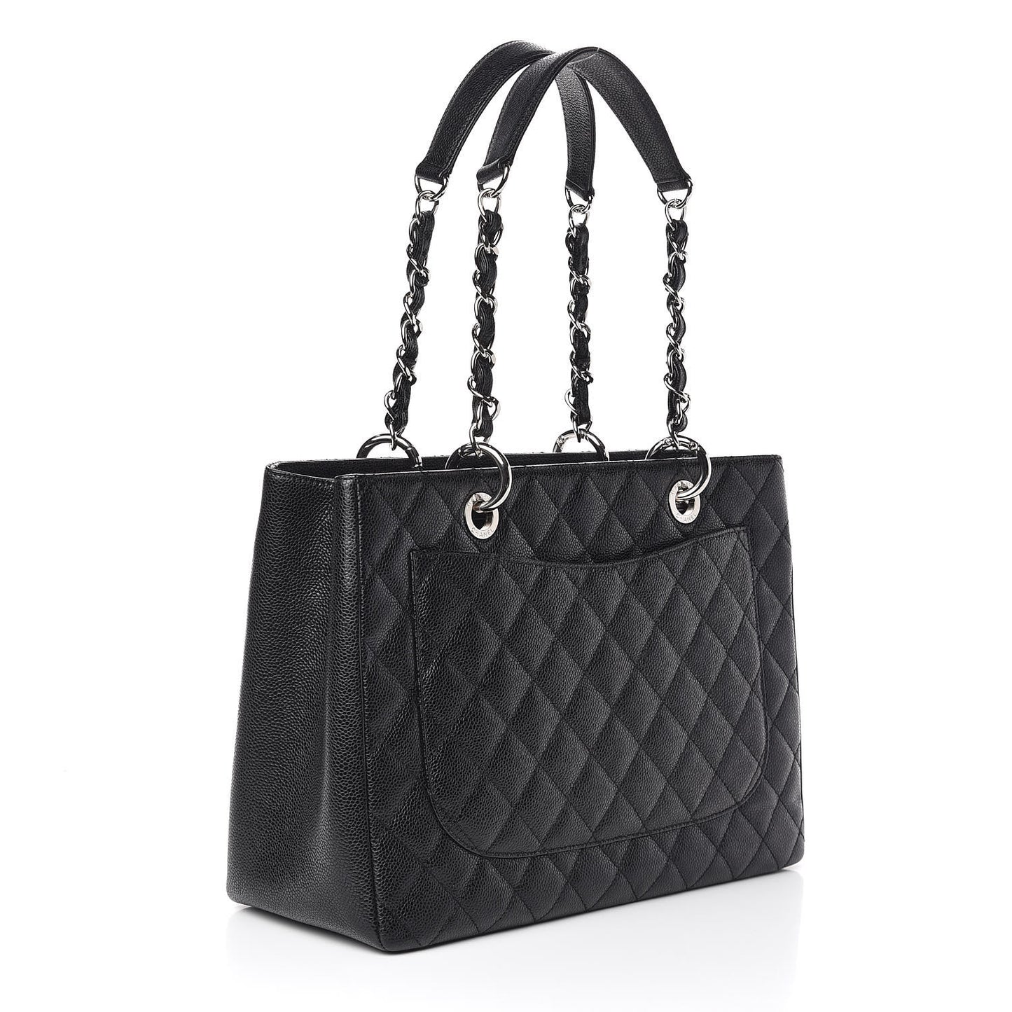 Caviar Quilted Grand Shopping Tote GST Black
