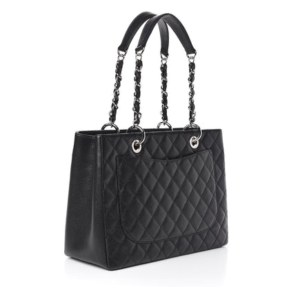 Chanel Caviar Quilted Grand Shopping Tote GST Black 3 of 10