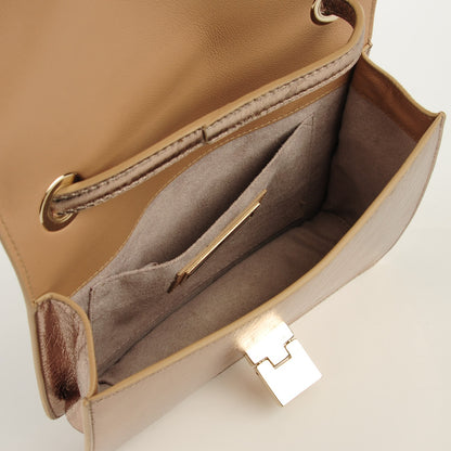 Jimmy Choo Metallic Calfskin Rebel Crossbody Nude 8 of 8
