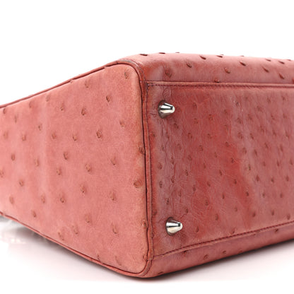 Christian Dior Ostrich Medium Lady Dior Red 9 of 10