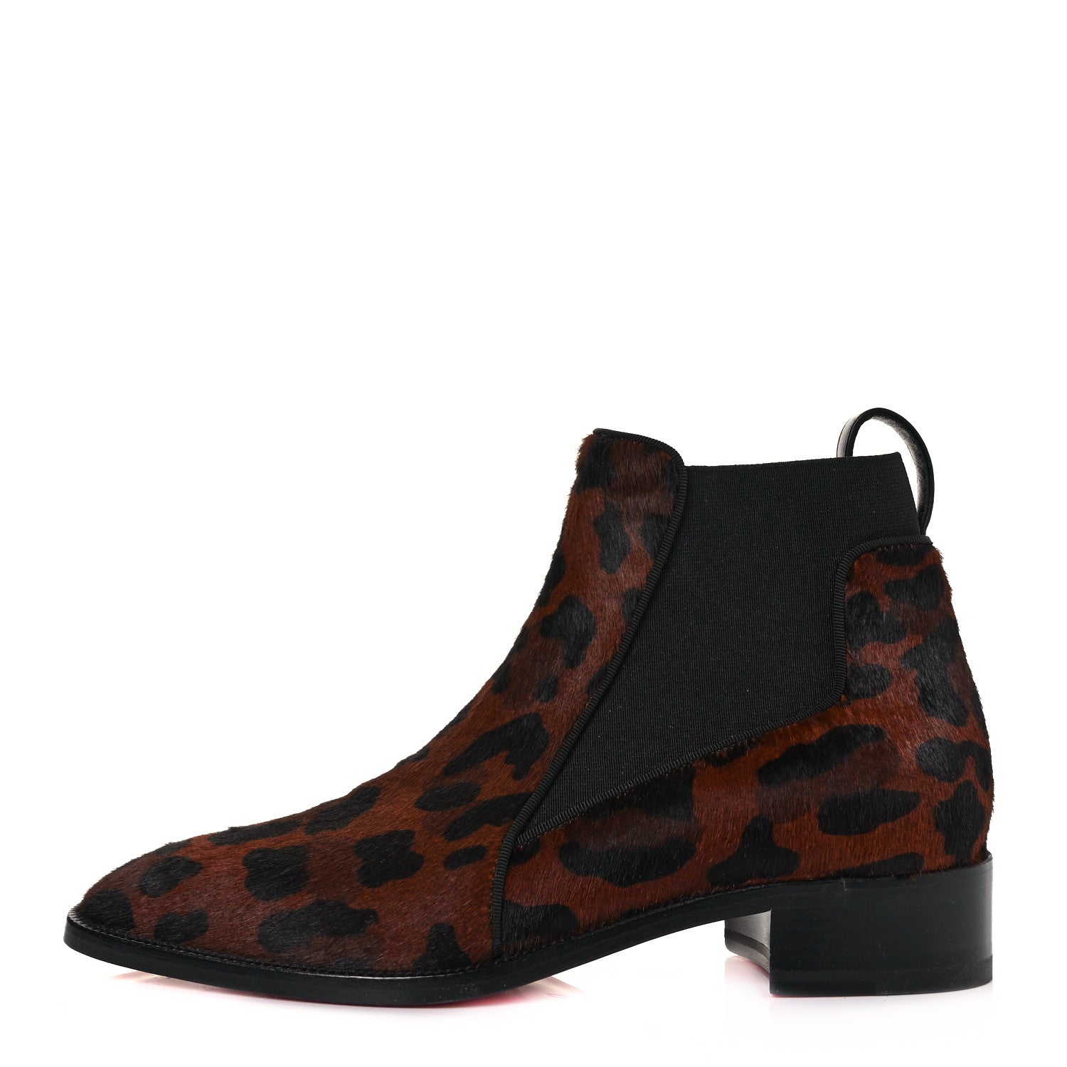 Christian Louboutin Calf Hair Leopard Print Marmada Flat Chelsea Boot 37 Brown 2 of 16