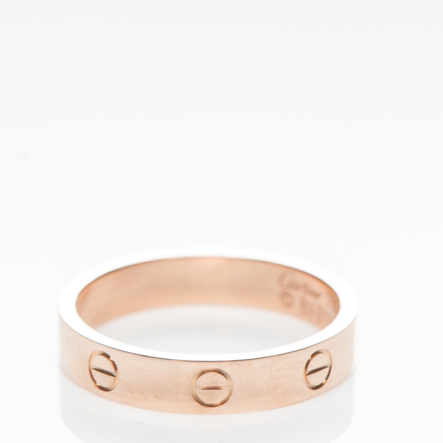 18K Pink Gold 4mm LOVE Wedding Band Ring 57 8