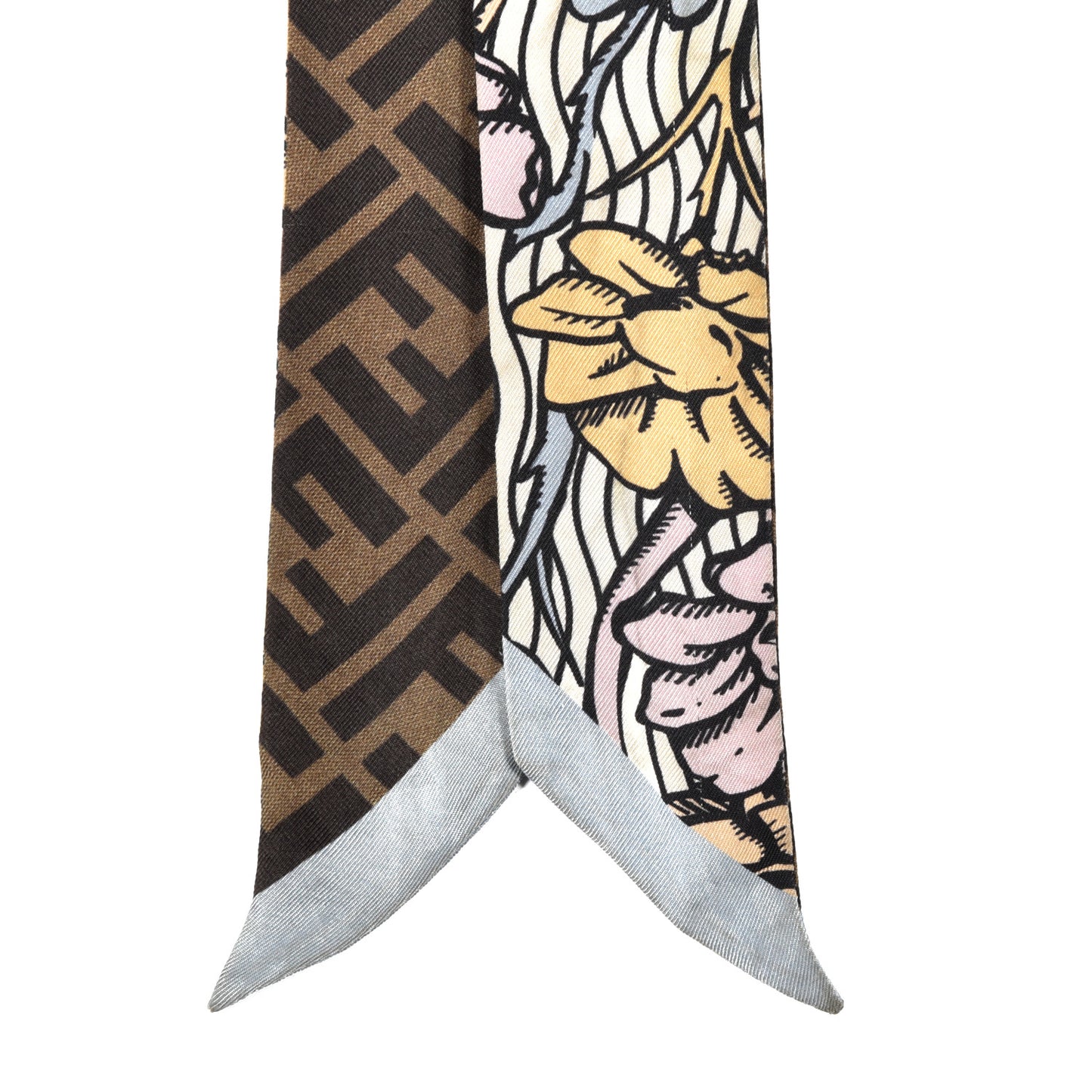 X JOSHUA VIDES Silk FF Floral Wrappy Scarf Multicolor