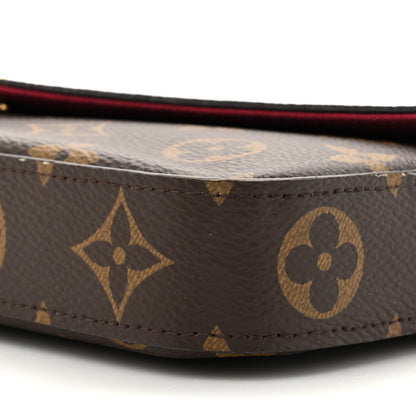 Louis Vuitton Monogram Pochette Felicie Chain Wallet Fuchsia 9 of 11