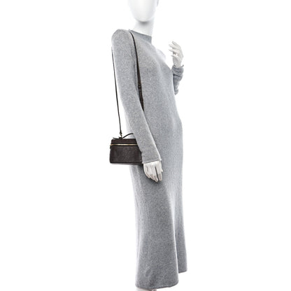 Loro Piana Ostrich L19 Extra Pocket Pouch Chocolate 2 of 10