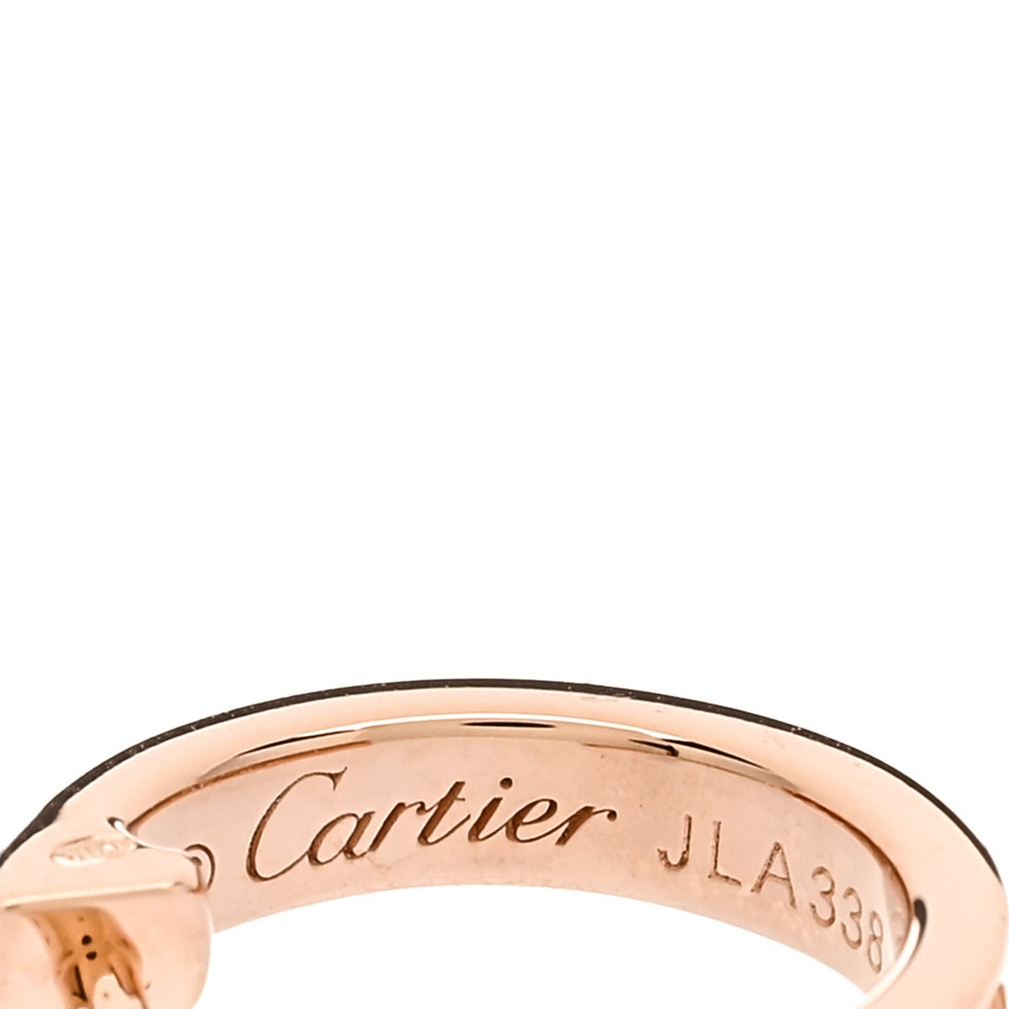 18K Pink Gold Small LOVE Hoop Earrings