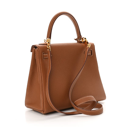 Hermes Togo Kelly Retourne 25 Gold 3 of 11