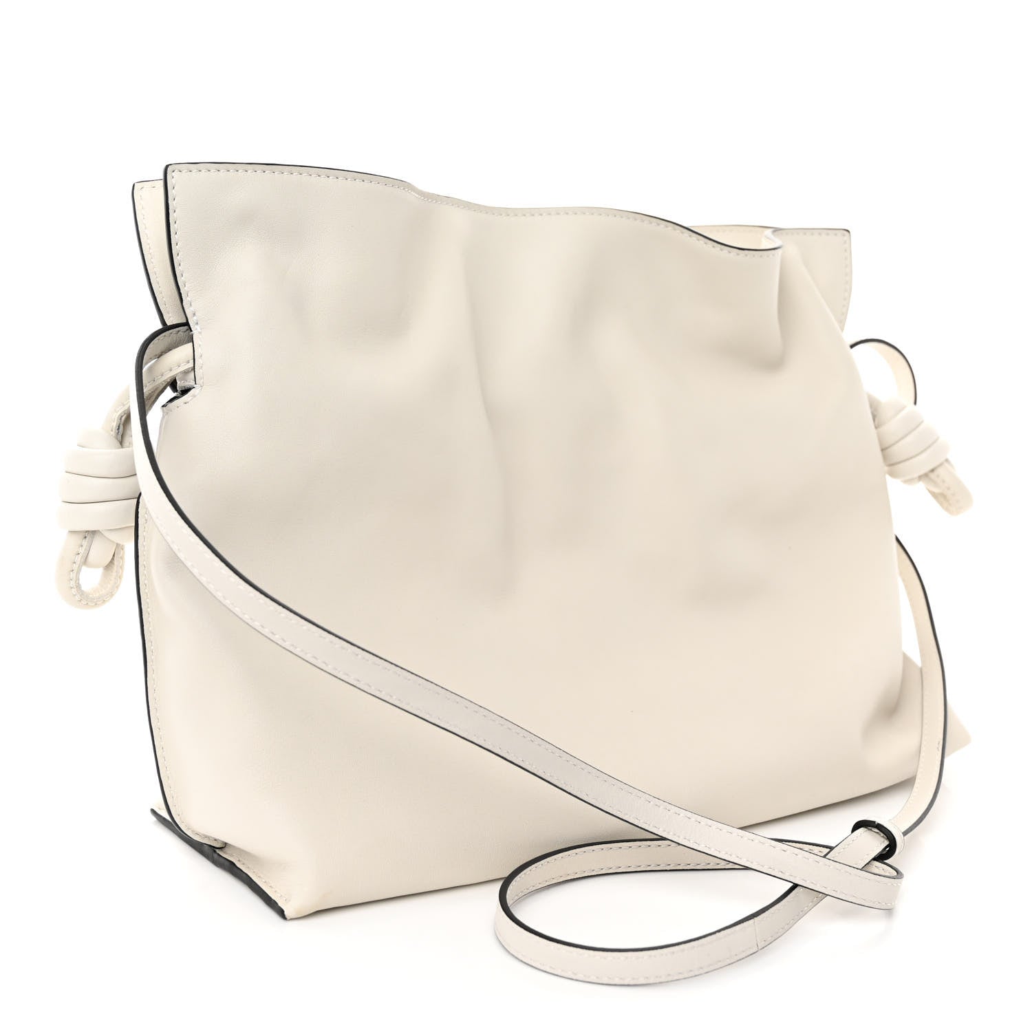 Loewe Calfskin Mini Flamenco Knot Clutch Soft White 3 of 9