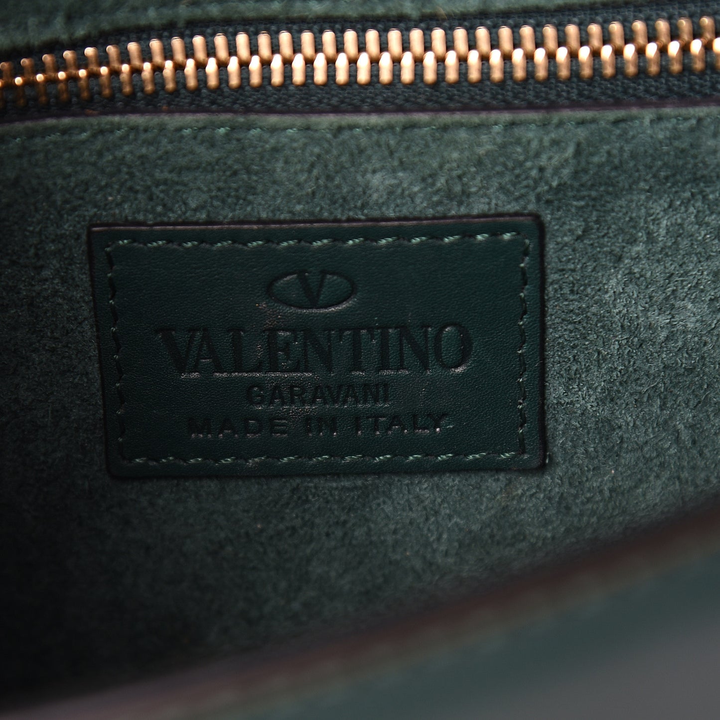 Vitello Small Glam Lock Rockstud Flap Light Emerald