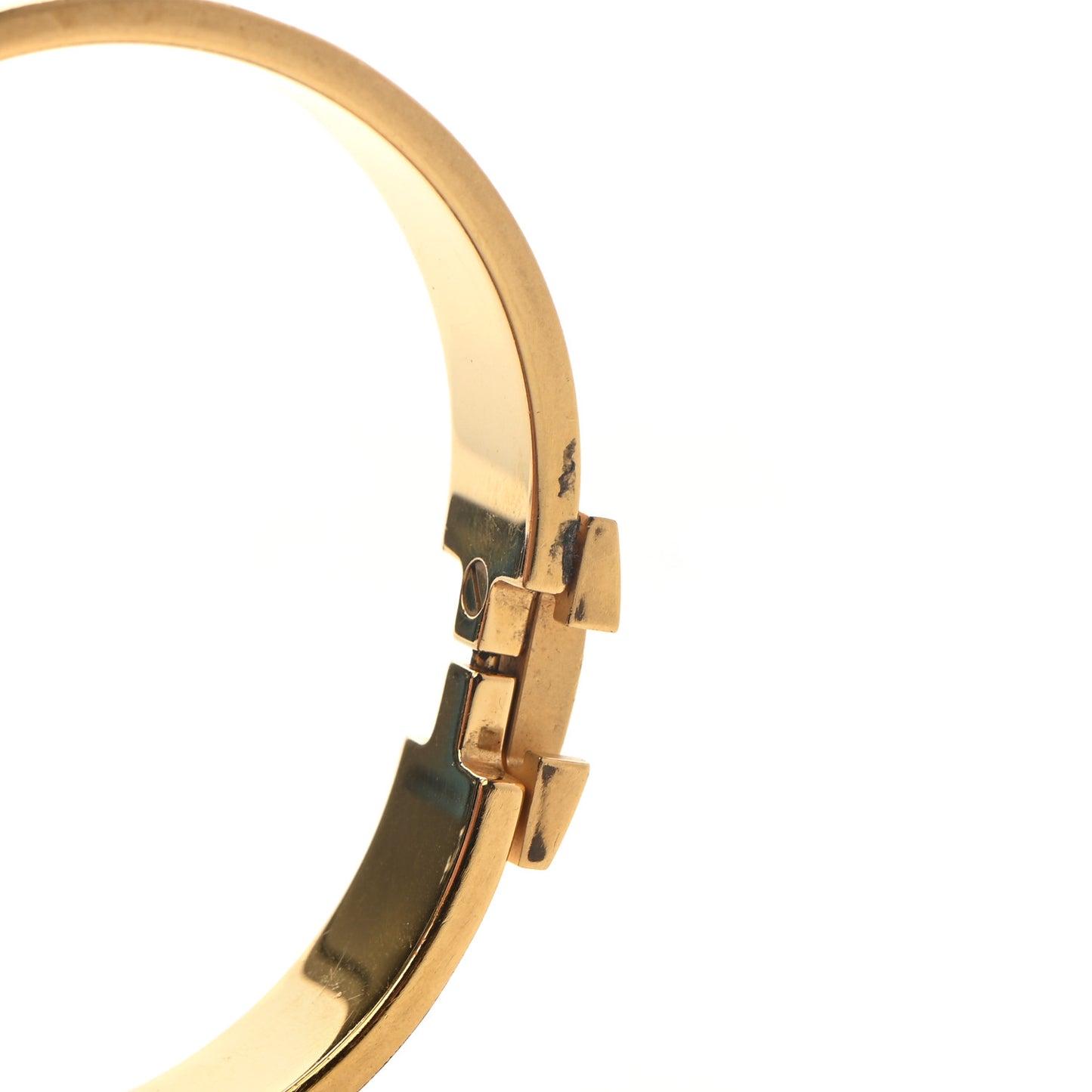 Enamel Narrow Clic Clac H Bracelet PM White