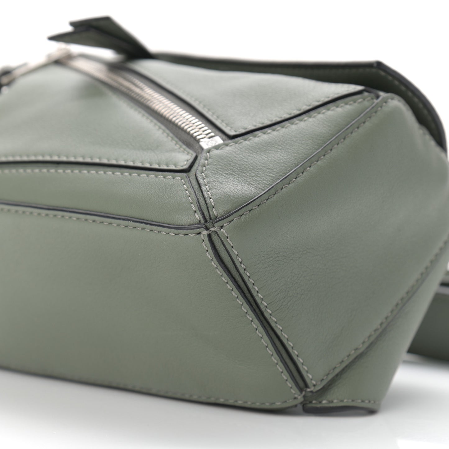 Calfskin Mini Puzzle Bumbag Dark Sage