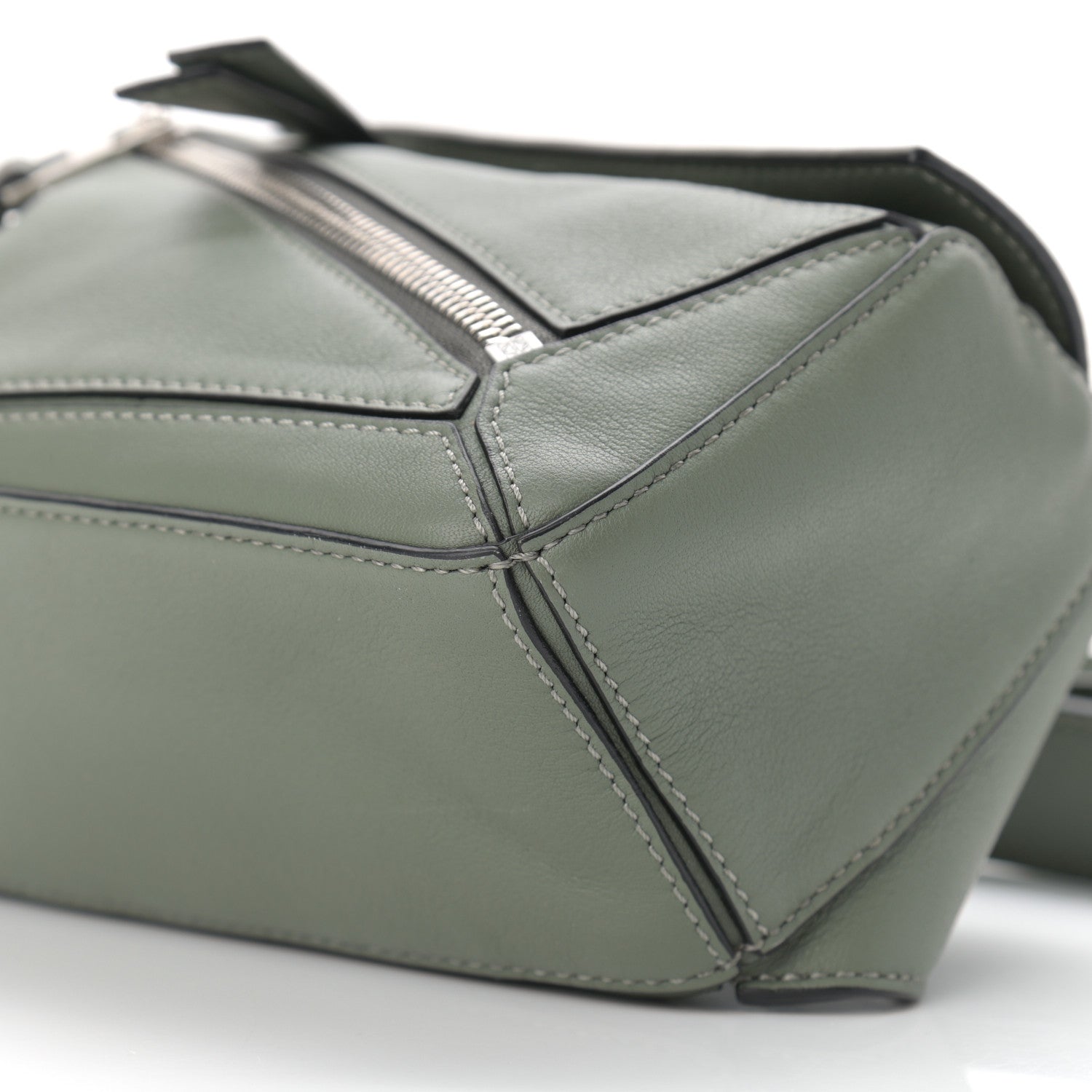 Loewe Calfskin Mini Puzzle Bumbag Dark Sage 10 of 10