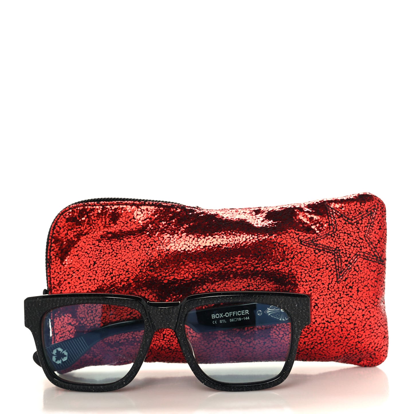 Mist Blue Box Officer Sunglasses Black