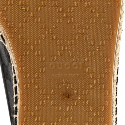 Gucci Monogram Espadrilles 39.5 Black 6 of 7