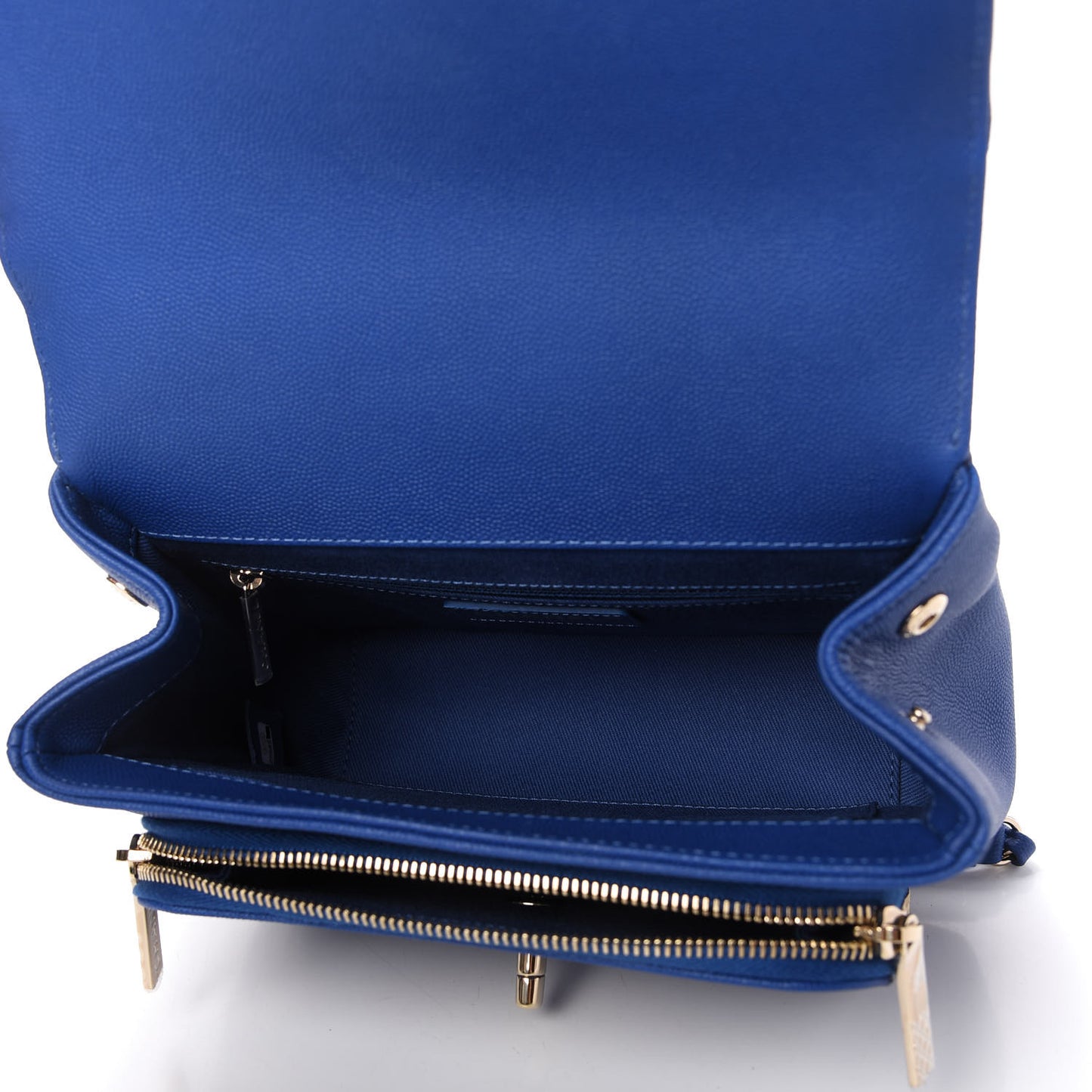 Caviar Quilted Medium Business Affinity Flap Dark Blue