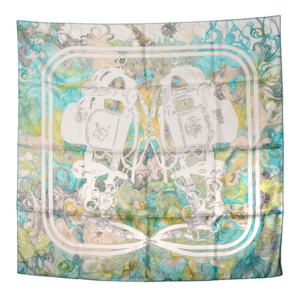 Hermes Silk Brides De Gala En Finesse Scarf Aqua Vert 2 of 7