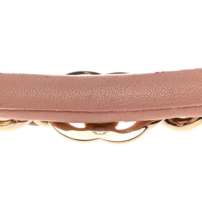 Chanel Metal Lambskin CC Turnlock Chain Headband Gold Pink 5 of 8