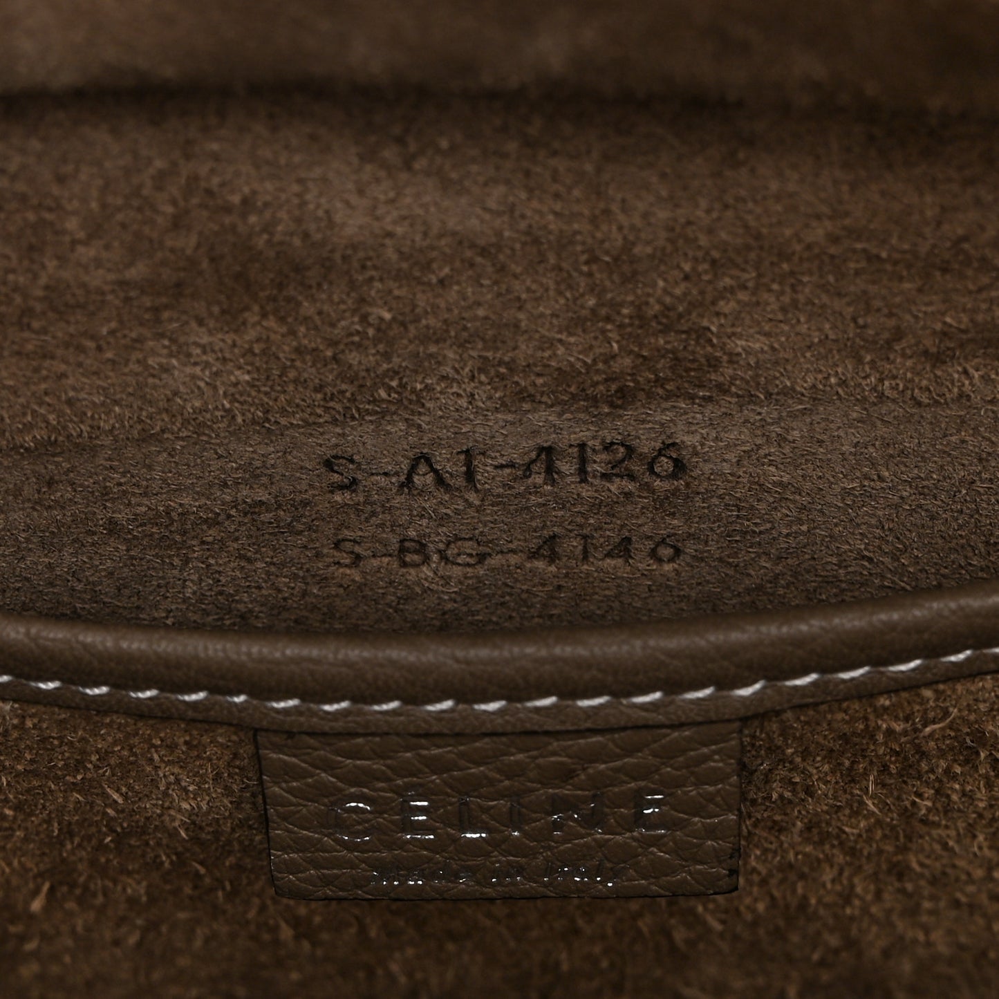 Drummed Calfskin Nano Luggage Souris