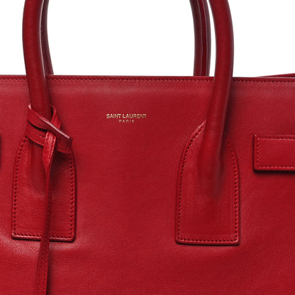 Saint Laurent Calfskin Small Sac De Jour Lipstick Red 8 of 13