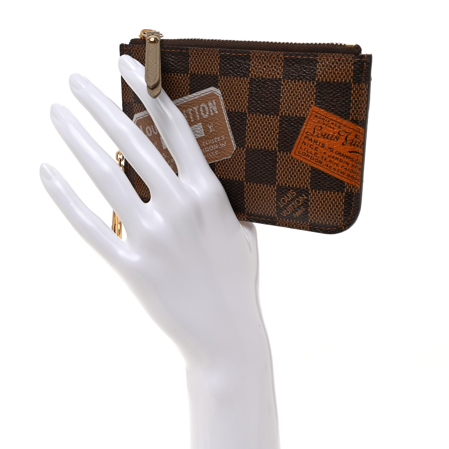 Louis Vuitton Damier Ebene Trunks and Bags Key Pouch 2 of 7