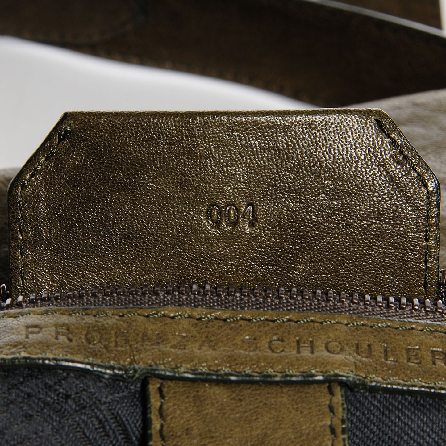 Lambskin PS1 Large Satchel Military