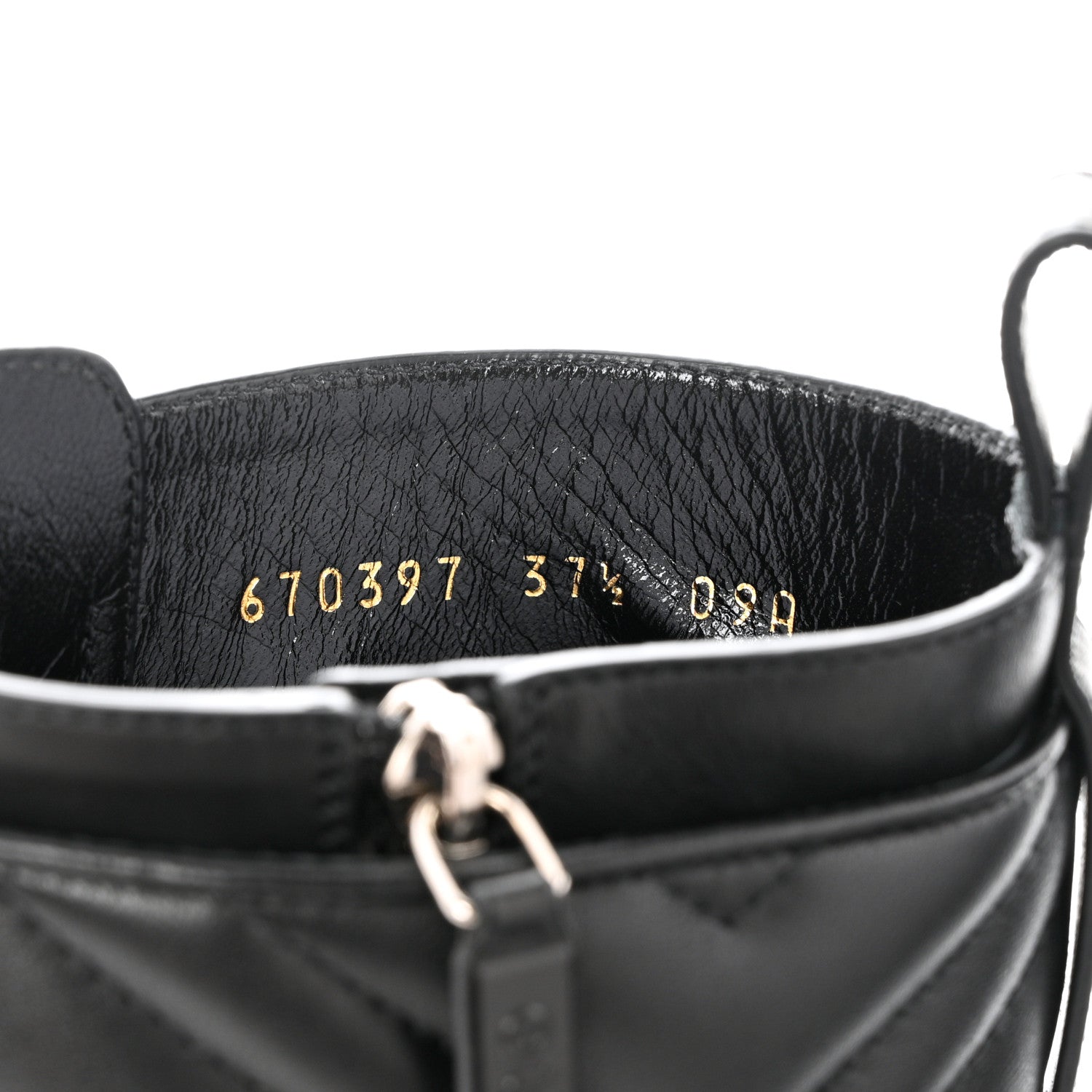 Gucci Flores Calfskin Nappa Matelasse GG 40mm Ankle Boots 37.5 Black 6 of 11