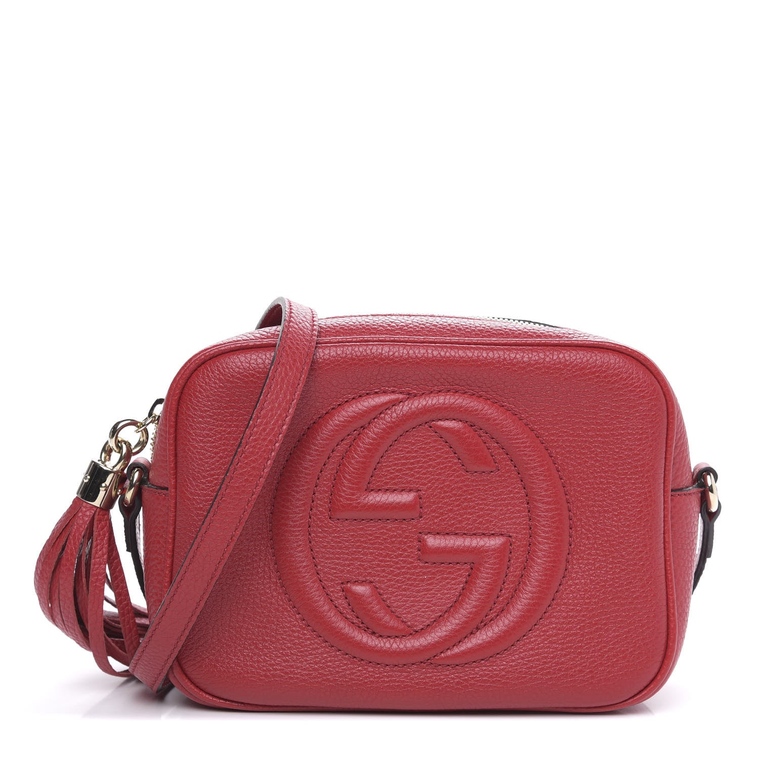Gucci Pebbled Calfskin Small Soho Disco Bag Tabasco Red 1 of 12